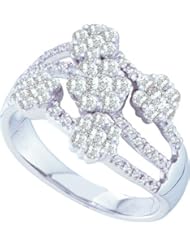 1.00CTW DIAMOND LADIES FLOWER RING