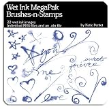 Photoshop Brushes - Wet Ink Brushes and Stamps MegaPak