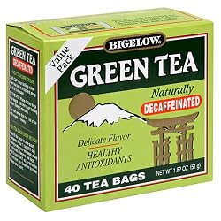 Bigelow Decaffeinated Green Tea, 40-Count Boxes (Pack of 6)