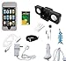 10 items Accessory Bundle Combo for Apple Ipod Touch 2nd Generation and 3rd Generation 8GB 16GB 32GB: Clear/White Silicone Skin Case Cover, USB 2in1 Data Sync Cable, Car Charger, Wall / Travel / AC Adapter Charger, 3.5mm Stereo Headset, Belt Clip, Armband, Black Portable Foldable Speaker Dock, LCD Screen Protector and Light Blue Fishbond Style Keychain