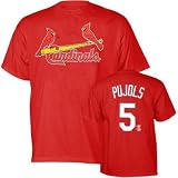 Albert Pujols (St. Louis Cardinals) Name and Number T-Shirt (Red)