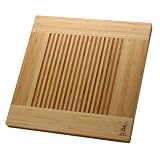 Island Bamboo TC14HC Laguna Honey Striped Cutting Board, 14-Inch by 14-Inch by Island Bamboo