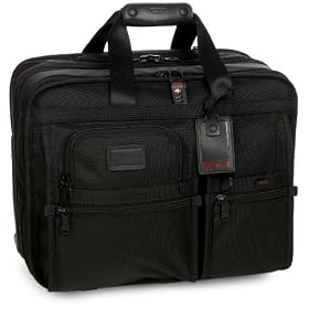 Tumi Alpha Wheeled Deluxe Expandable Briefcase With Computer Case 26103