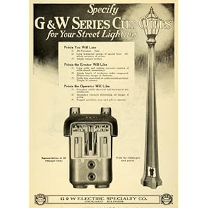 1923 Ad G & W Electric Specialty Chicago Street Lighting Operator Utility Pole - Original Print Ad