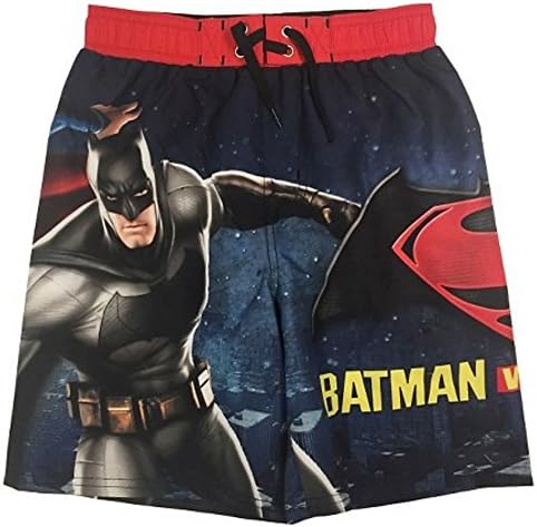 Batman vs Superman Boy Swim Trunks Size Small 6/7