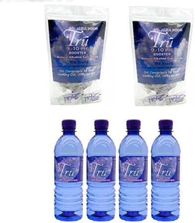 Trualka Water Stable Ph Booster Concentrate (Wellness Combo) [Contains 4 - 16.9 Bottles of Concentrate, and 2 - Portable Pod Packs 50 Ct Total 10ml Each)