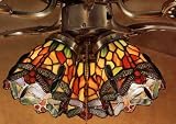 LAMPS BEAUTIFUL Tiffany Style Dragonfly Single Ceiling Fan Light Shade by Meyda Tiffany--Excellent customer service--see our feedback.