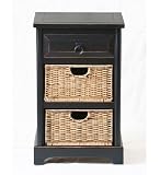 Privilege 24076-B 1 Dr 2 Basket Stand - Vintage Black