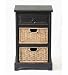 Privilege 24076-B 1 Dr 2 Basket Stand - Vintage Black