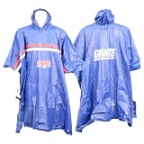 New York Giants Hooded Rain Poncho - Blue, Bigger