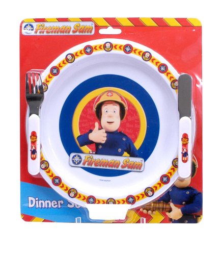 Childrens Toyshop  Toys : Fireman Sam 'Our Hero' 3pc Dinner Set [Toy]