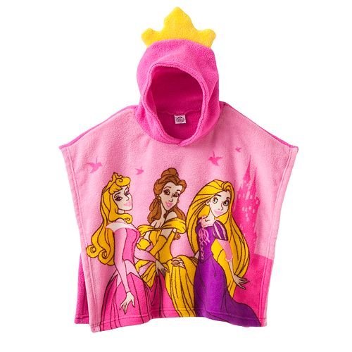 Disney Princess Hooded Poncho Bath Towel - Toddler (21x24 inches, Princess)
