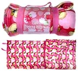 Fleece Sleeping Bag Mat - Pink Monkeys