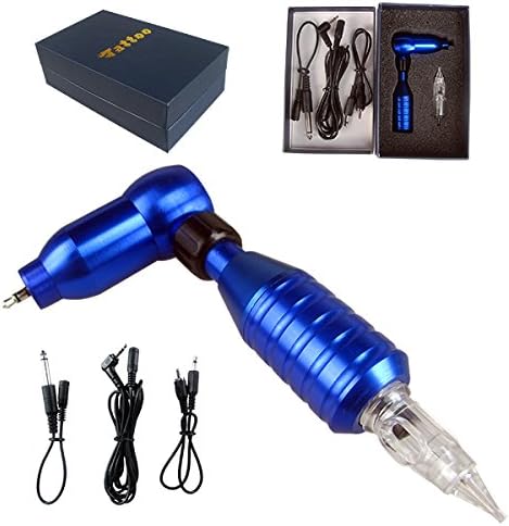 Pro RCA Connection Rotary Tattoo Machine Gun Cartridge Permanent Makeup (Blue)