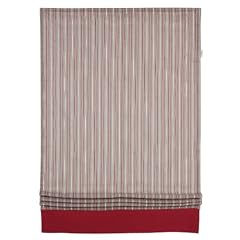 Tom Tailor 575041 Raffrollo T-Fine Stripes 100 x 140 cm, rot / grau