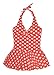Wantdo Girl's Cover Up One Piece Swimsuit Dot Swimwear UV Protection Swimdress