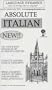 Absolute Italian/6 One Hour Audiocassette Tapes/Complete Learning Guide & Tapescript