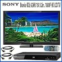 Sony Bravia KDL-52W5150 52in. 1080P 120HZ Motionflow Full HD LCD TV With Sony BDP-S360 Blu-Ray DVD Player Along With High Performance HDMI Cord & Microfiber Easy Screen Shammy Cleaner