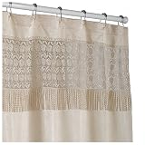 Croscill Macrame Shower Curtain, Linen