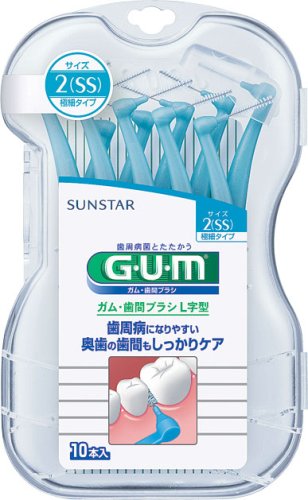 GUM歯間ブラシL字型10P SS