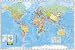 Posters: Cartes Papier Peint Photo/Poster - Carte Du Monde 4 Parties, En Anglais (254 x 183 cm)