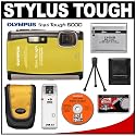 Olympus Stylus TOUGH-6000 Shockproof & Waterproof Digital Camera + Spare Li-50B Battery + Case + Cameta Bonus Accessory Kit