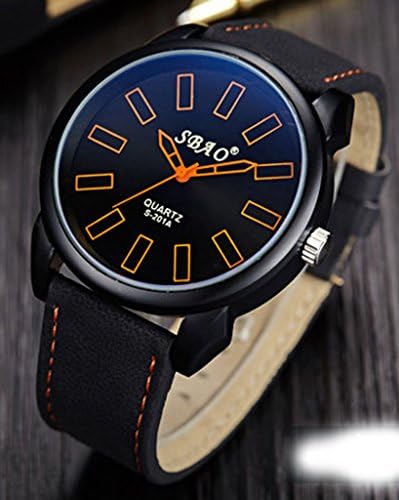 Leather Analog Wrist Watches for Mens