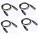 4PCS 1m Long DMX 512 XLR Cable 3.2t 3 Pin True Male to Female for Microphone Stage Lights