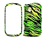 Green Zebra Strips Snap on Hard Protective Cover Case for Samsung Seek M350 ....
