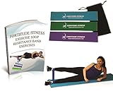 Best Fitness Bands - Set of 3 | Exercise Bands | Resistance Bands |Fitness Bands | Physical Therapy Bands - E-book Included with Several Exercises and a Black Carrier Bag - Lifetime Guarantee