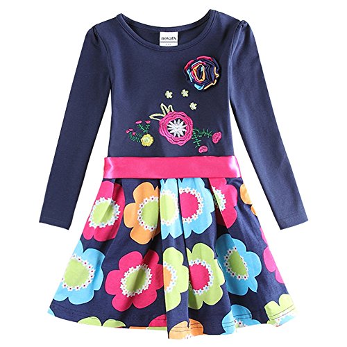 Novatx Baby Girls Cotton Long Sleeves Winter Dress (3/4y)