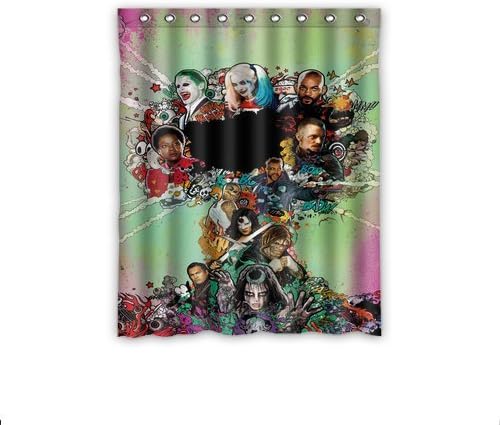 Daniellestore Suicide Squad Window Treatment Thermal Insulated Solid Grommet Blackout Curtains/Drapes for Bedroom (1 Panel,52x63 inches)