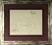 Two Unclothed With Seascape - Charcoal Drawing - Harold Cohn - 21x24