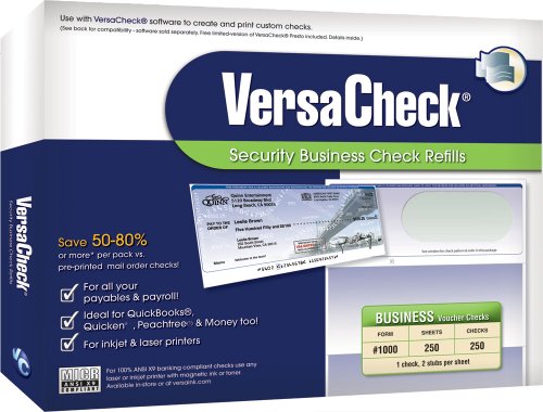 VersaCheck Refills Form # 1000 Business Voucher Checks, Green Graduated,250 Sheets/250 Checks VersaCheck Refills Form # 1000 Business Voucher Checks, Green Graduated,250 Sheets/250 Checks