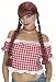 Adult Auburn Braided Costume Wig