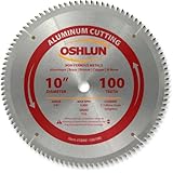 Oshlun SBNF-100100 10 inch 100 Tooth TCG Saw Blade with 5/8 inch Arbor for Aluminum and Non Ferrous Metals