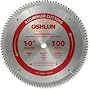 Oshlun SBNF-100100 10-Inch 100 Tooth TCG Saw Blade with 5/8-Inch Arbor for Aluminum and Non Ferrous Metals