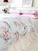 Shabby and Elegant Blue Rose/pink Gingham 4pc Bedding Set, Queen