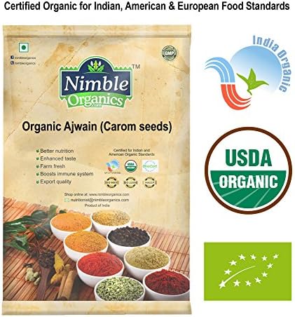 Nimble Organics Ajwain (Carom Seeds) 3.52 oz