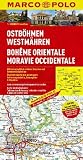 MARCO POLO Karten 1:200.000 Ostb&ouml;hmen, Westm&auml;hren: Mit landschaftlich sch&ouml;nen Strecken und Sehensw&uuml;rdigkeiten - &Uuml;bersichtskarte zum Ausklappen, Entfernungstabelle, Ortsregister, 5 Citypl&auml;ne - Mairdumont