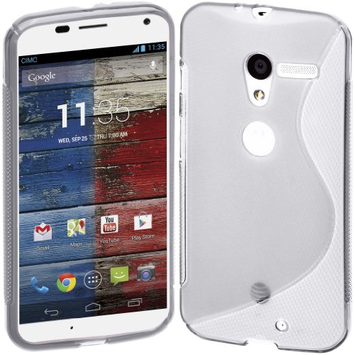 Motorola Moto X (1st Generation) Case, Cimo [Wave] Premium Slim TPU Flexible Soft Case For Motorola Moto X (1st Generation, 2013) - Clear