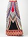 Choies Women's African Print Long Maxi Skirt w Drawstring Waist
