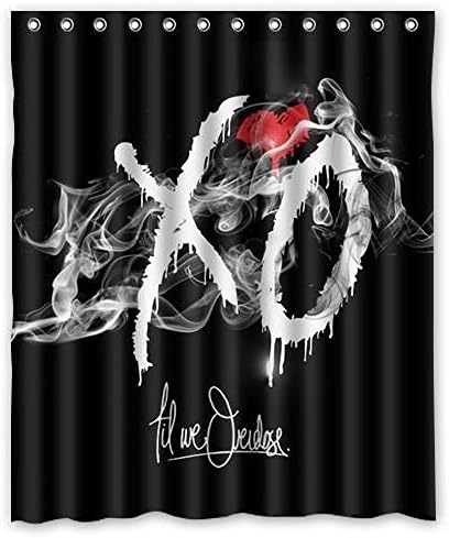 Baodan Zhang 66"(w) x 72"(h) Custom The Weeknd The Trilogy XOXO Polyester Fabric Shower Curtain Bathroom Decoration