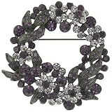Wreath Circle Brocch Flower Pin Brooch