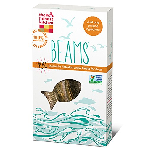 The Honest Kitchen Beams: Natural Human Grade Dehydrated Grain Free Fish Skins, Dog Chew Treats, 7 oz Talls