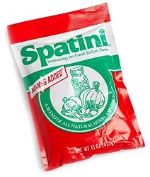 Spatini Spaghetti Sauce and Seasoning Mix, 15-Ounce Packages (Pack of 4)