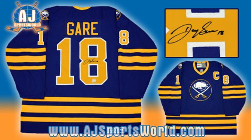 DANNY GARE Buffalo Sabres Signed Vintage Hockey JERSEY