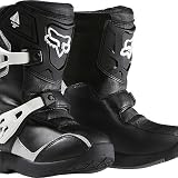 Fox Racing Pee Wee Comp 5K Youth Boys Dirt Bike Motorcycle Boots - Color: Black/Silver, Size: K12
