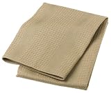 Domestique Cotton Waffle Weave Set of 3 Kitchen Towels, Natural