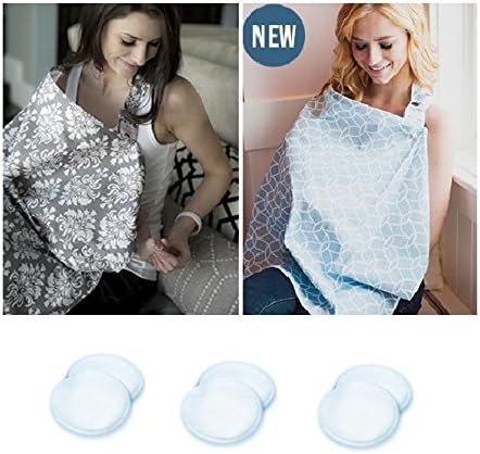 Udder Covers Nursing Cover 2 Pack with 6 Organic Cotton Nursing Pads (Grace & Sloane)